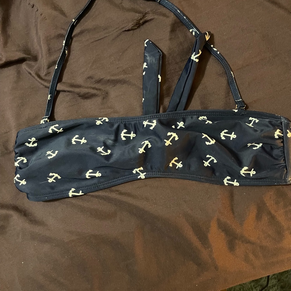 Anchor Bandeau swim top Chevron boutique blanks brand size medium